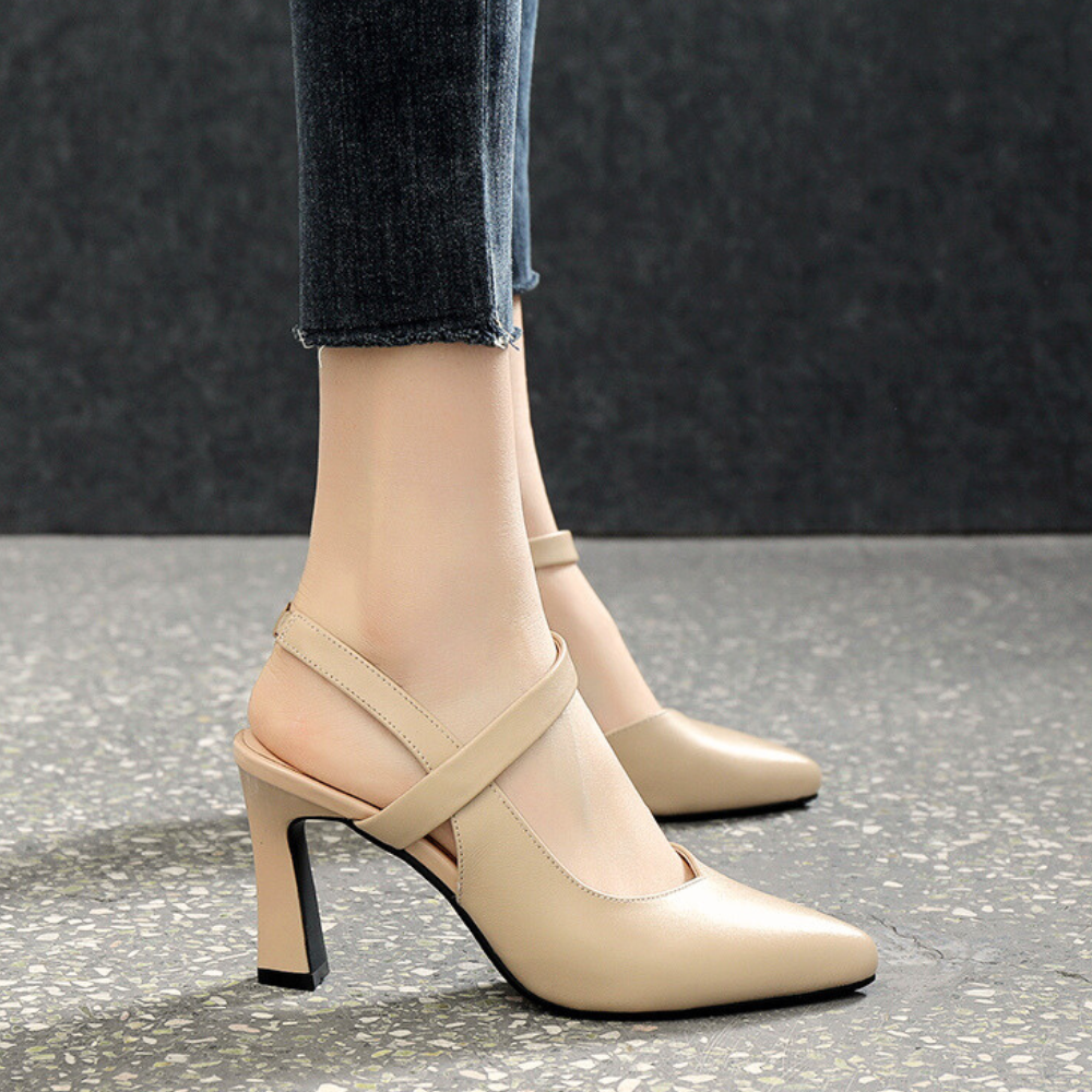 Nobre dames stiletto met blokhak