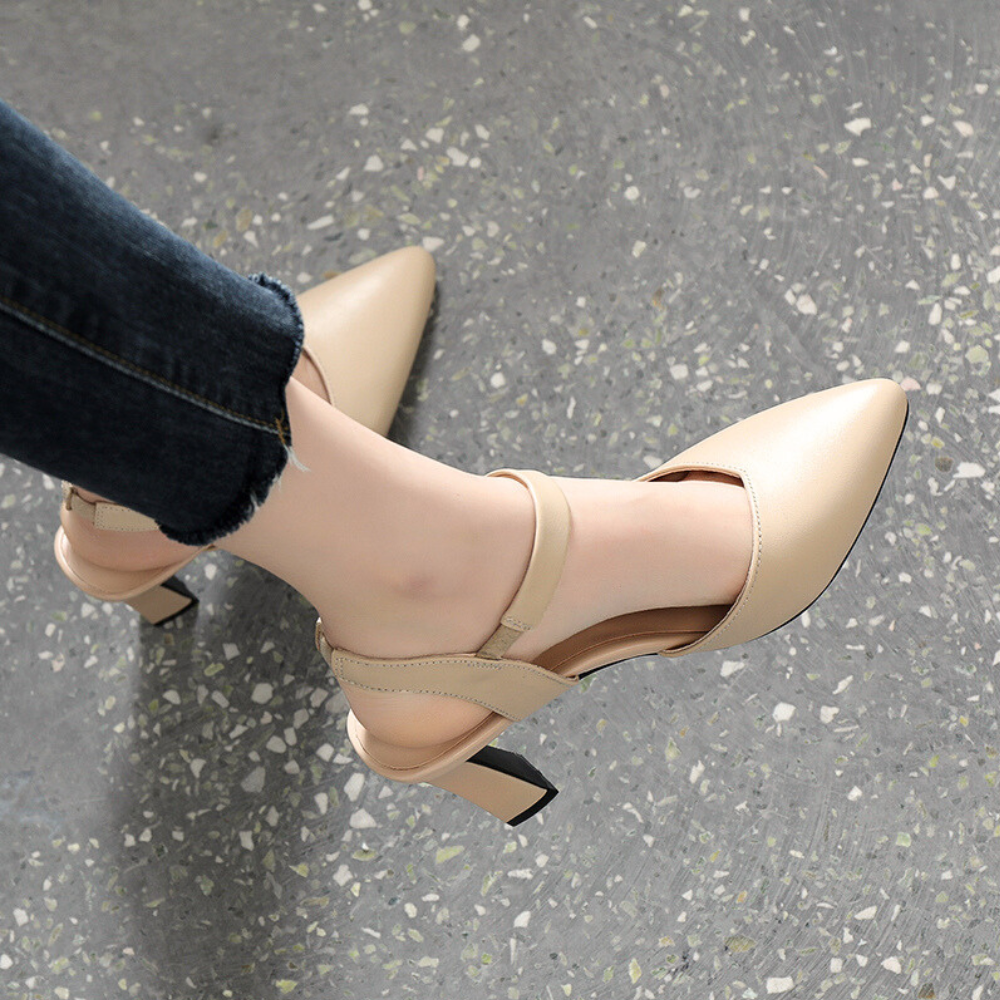 Nobre dames stiletto met blokhak