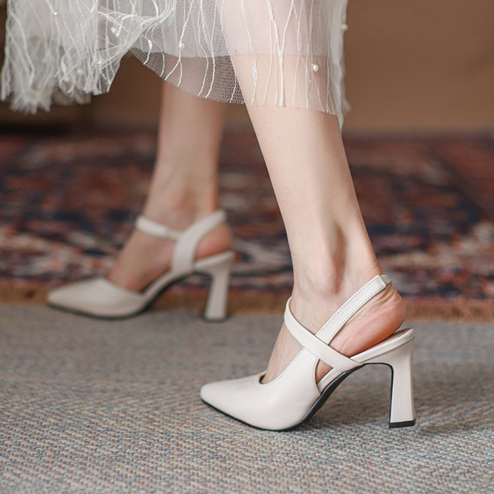 Nobre dames stiletto met blokhak