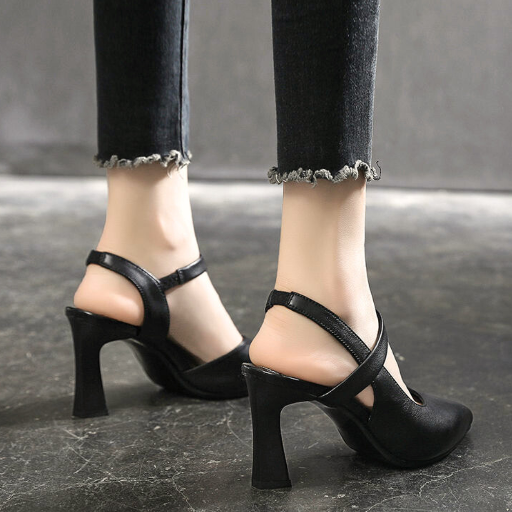 Nobre dames stiletto met blokhak