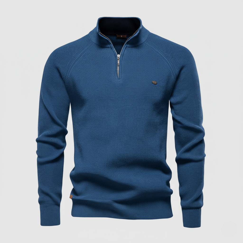 WoolForm™ Yarım Fermuarlı Örgü Kazak