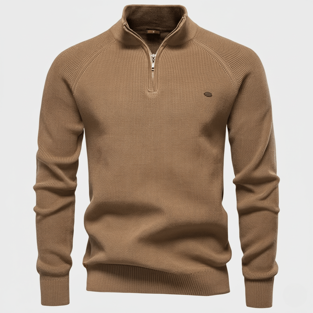WoolForm™ Yarım Fermuarlı Örgü Kazak