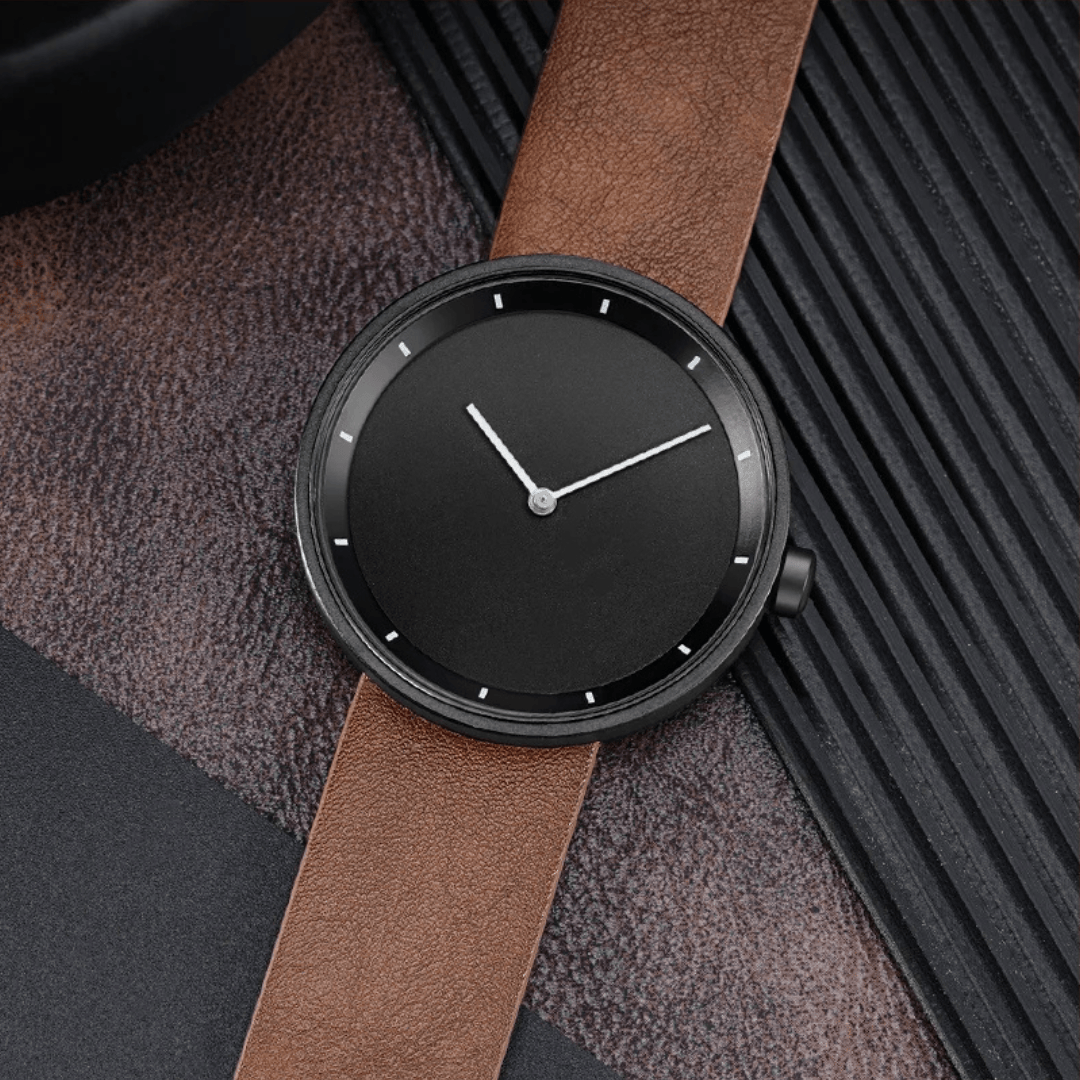 Orologio classico minimalista da uomo con cinturino in pelle