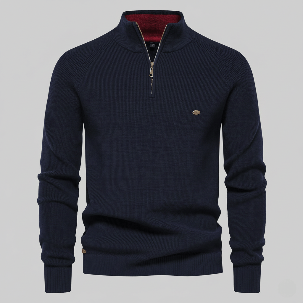 WoolForm™ Yarım Fermuarlı Örgü Kazak
