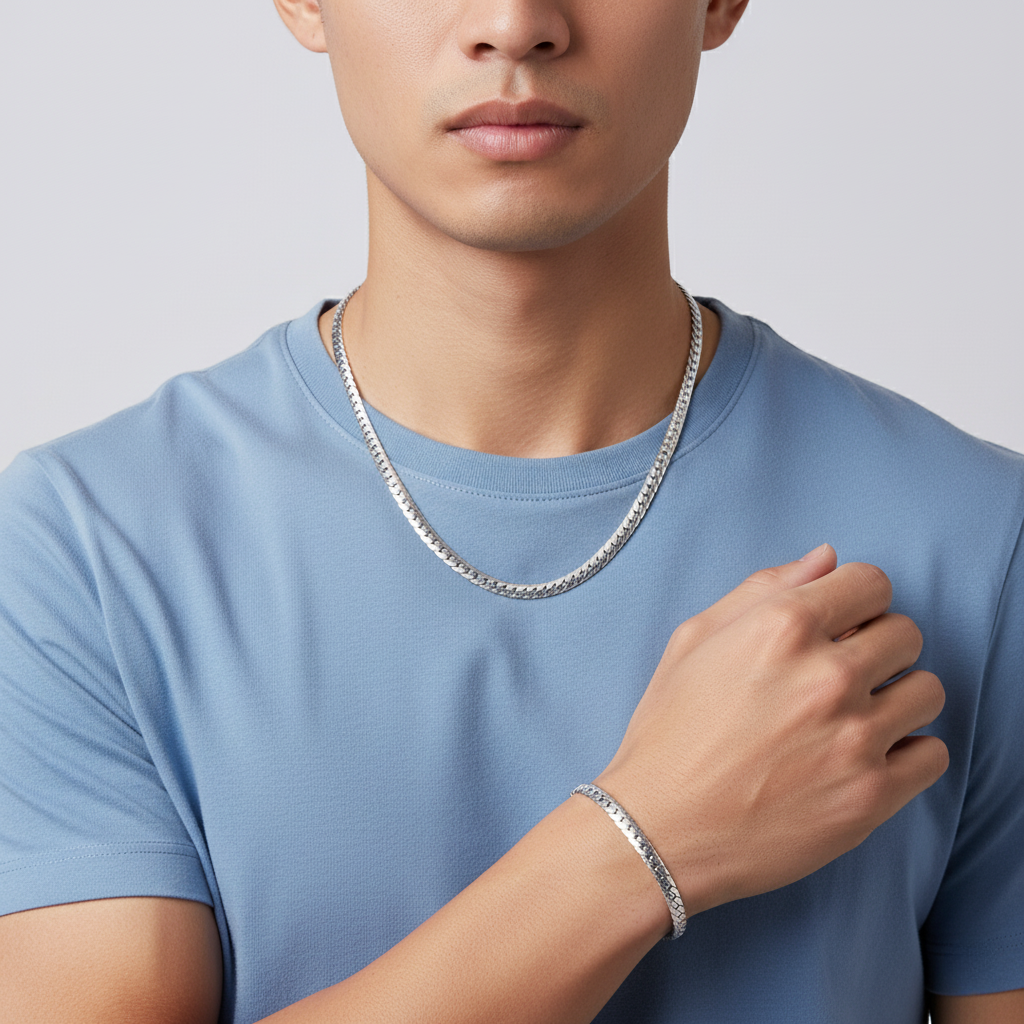 Parure Duo Royal Acier 316L – Collier + Bracelet 6mm