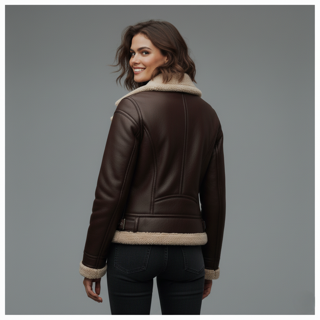 Éclat Parisien™ - מעיל טייסים מעור טבעוני מובחר