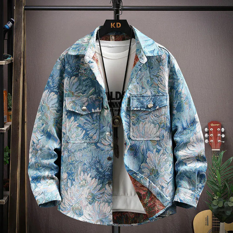 Camicia floreale maestosa