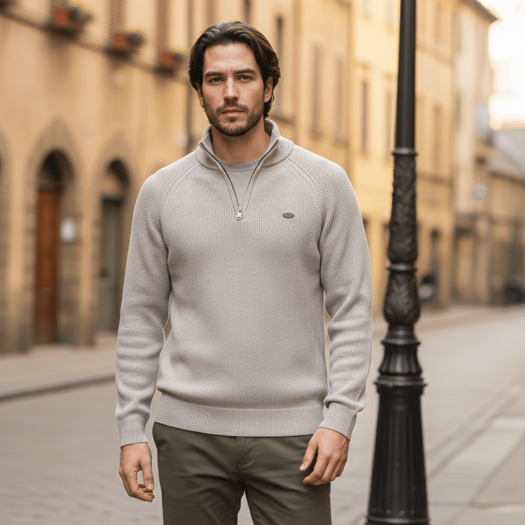 WoolForm™ Yarım Fermuarlı Örgü Kazak