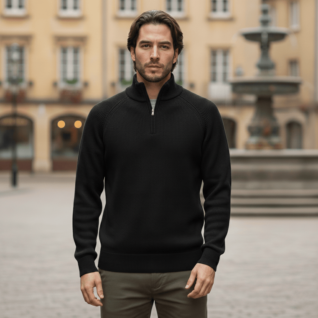 WoolForm™ Yarım Fermuarlı Örgü Kazak