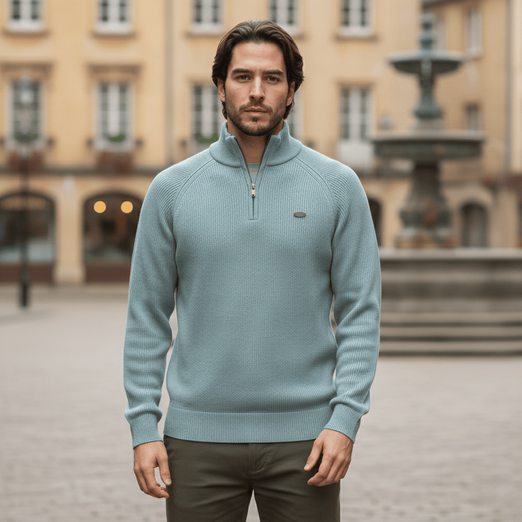 WoolForm™ Yarım Fermuarlı Örgü Kazak