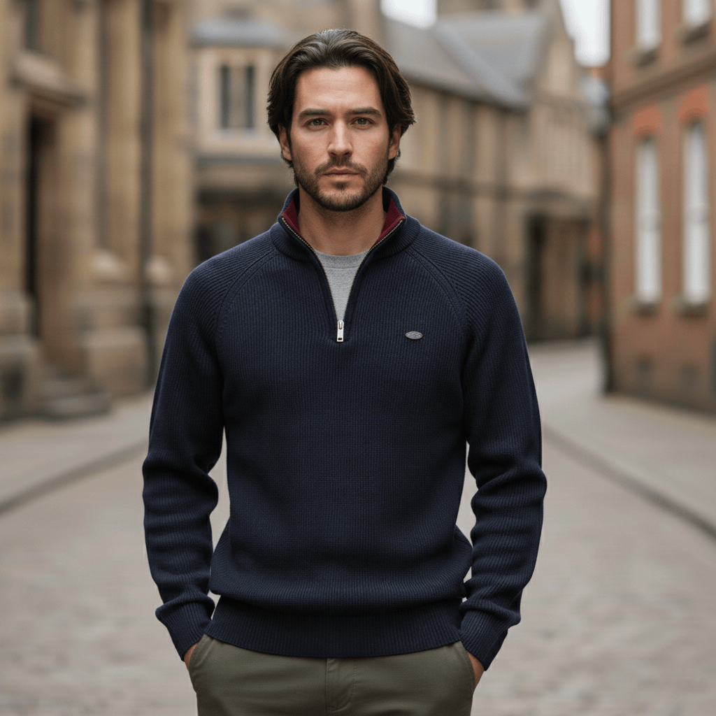 WoolForm™ Yarım Fermuarlı Örgü Kazak