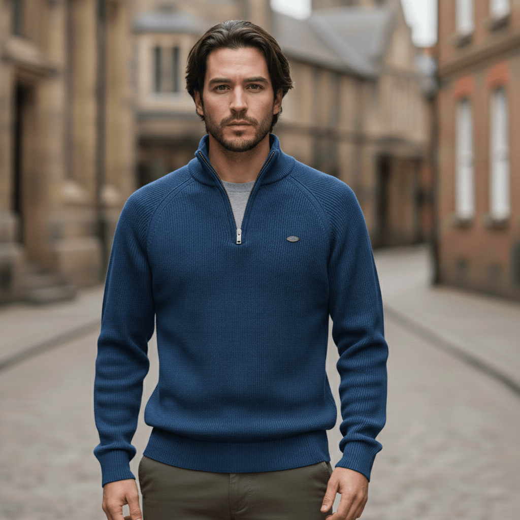 WoolForm™ Yarım Fermuarlı Örgü Kazak