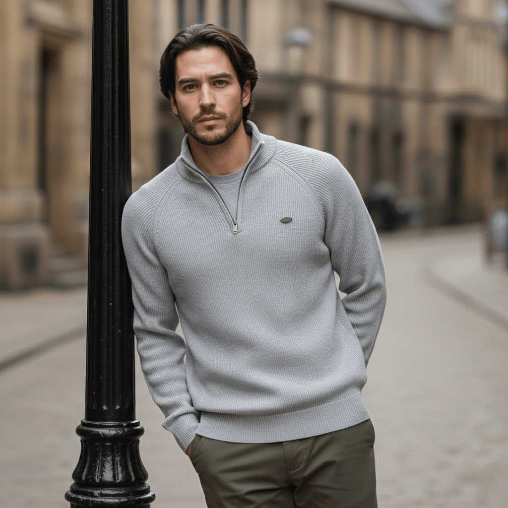 WoolForm™ Yarım Fermuarlı Örgü Kazak