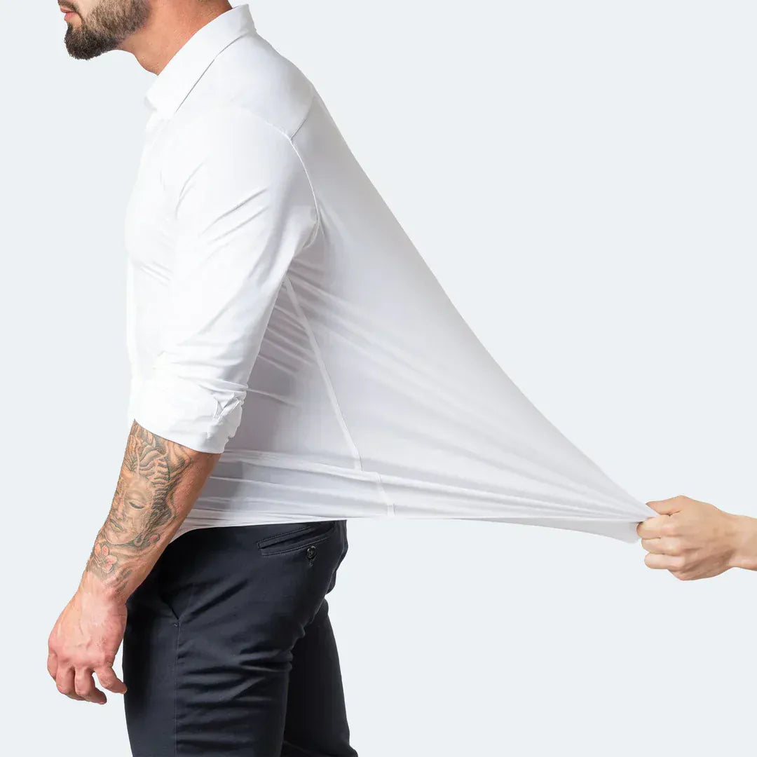 The "Infinite" Performance Shirt | 4-Way Stretch & Zero-Iron