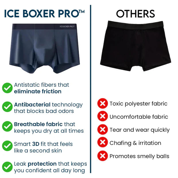 [Multi-pakker] Ice Boxer Pro™ – Ultrakomfortabelt premium silkeundertøy + gratis lommebok inkludert