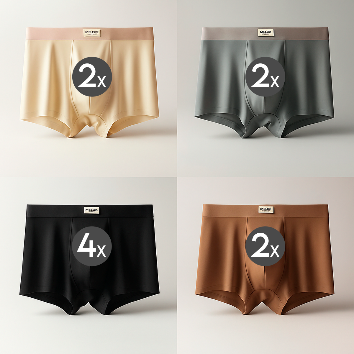 [Multi-pakker] BioCotton™ antibakterielle boksere + gratis belte inkludert