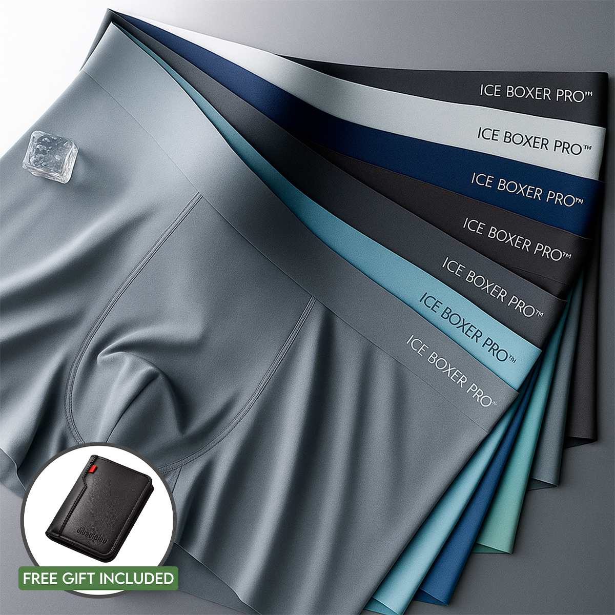 [Multi-Packs] Ice Boxer Pro™ – Ultrabekväma premium sidenunderkläder + gratis plånbok ingår