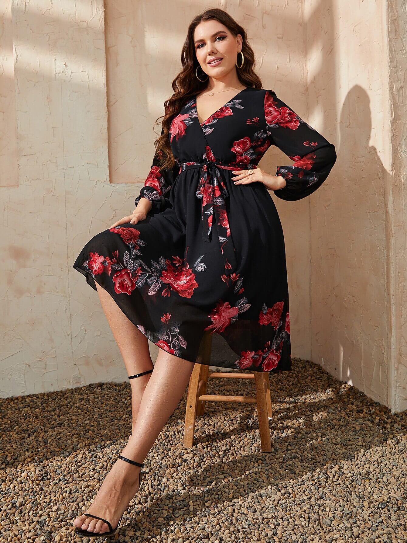 Omlottklänning för kvinnor Venise Plus Size