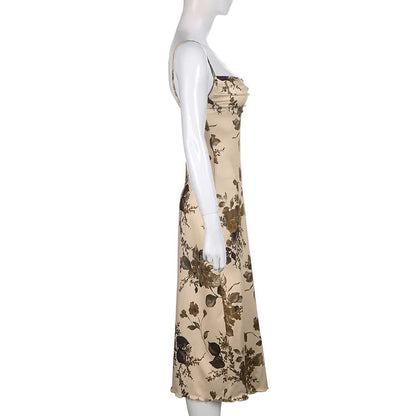 Printed Strap Dress Lux