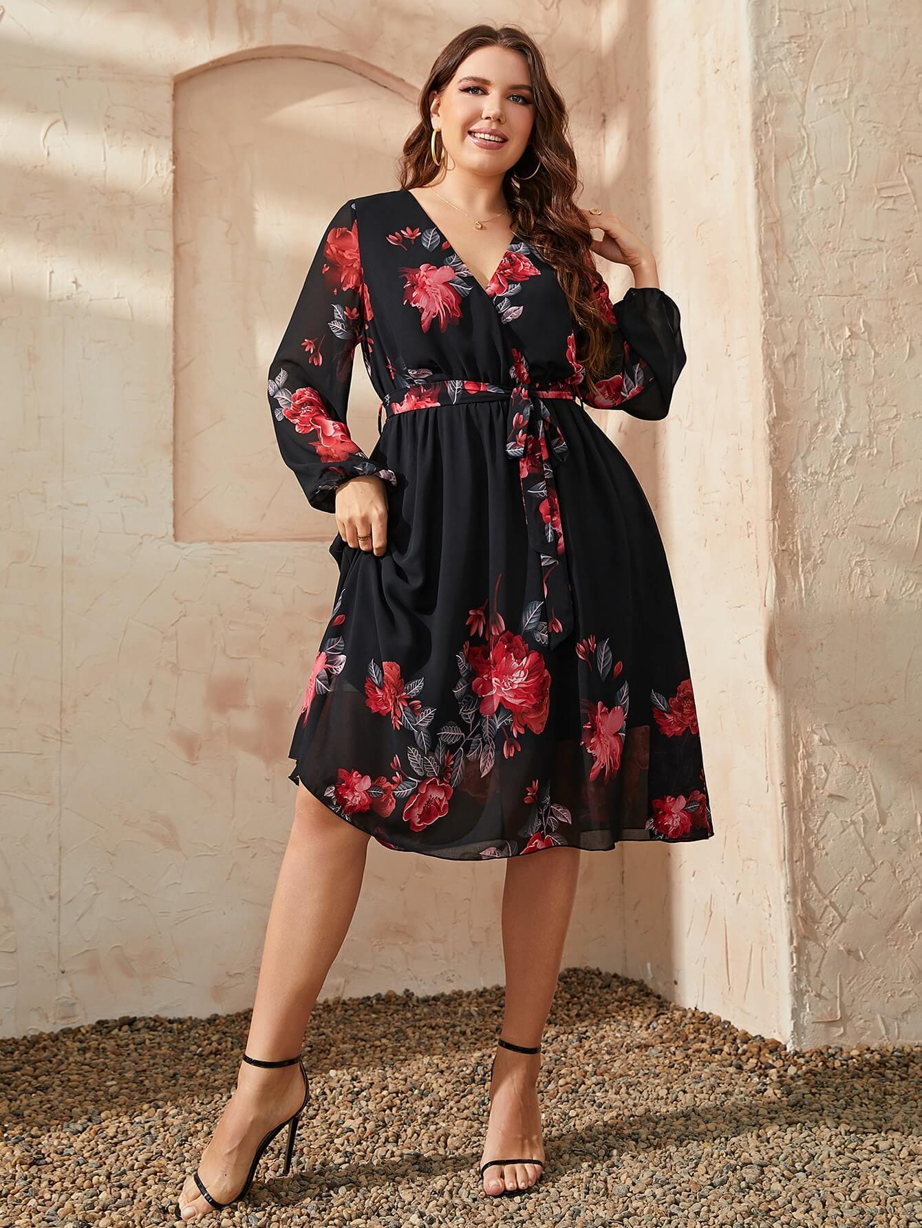 Omlottklänning för kvinnor Venise Plus Size