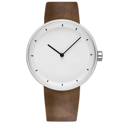 Relógio minimalista clássico masculino com pulseira de couro