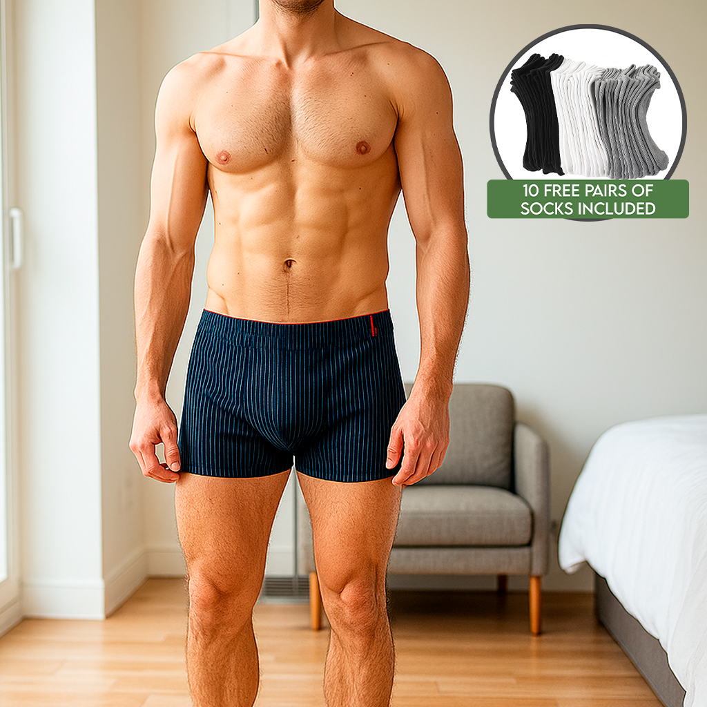 [Multi-Packs] BreezeFlex™ Boxers + 10 Free Pairs of Socks Included