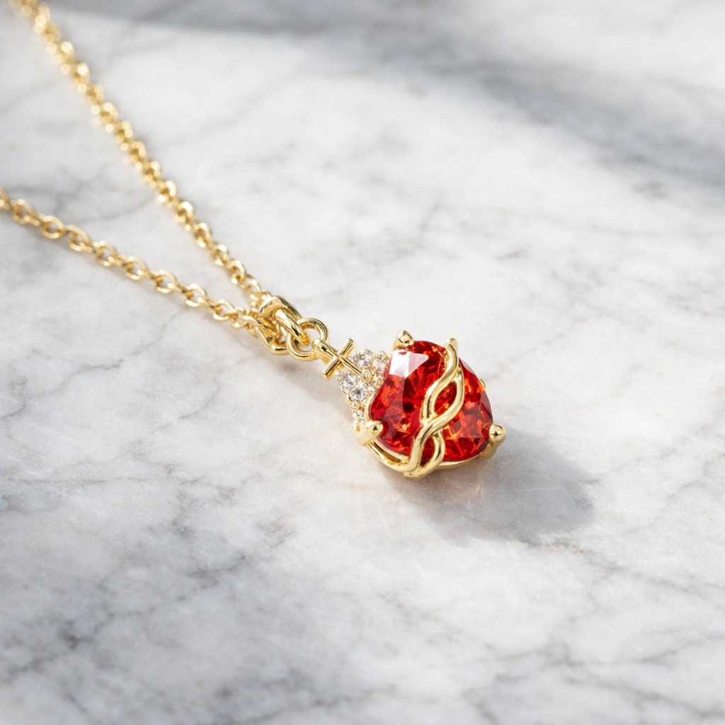 Heilig Hart van Jezus Zirkonia ketting