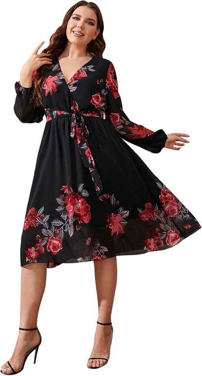 Vestido Wrap Feminino Venise Plus Size