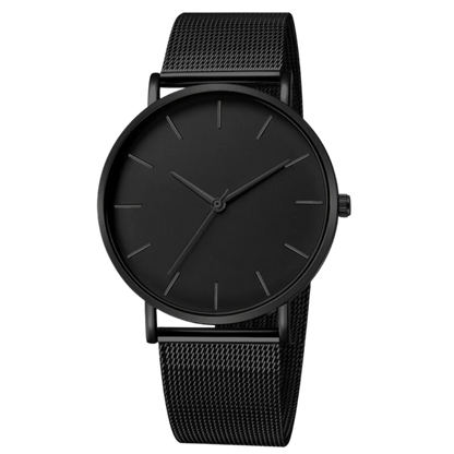 Relógio masculino clássico minimalista em aço inoxidável