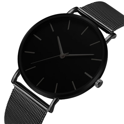 Relógio masculino clássico minimalista em aço inoxidável