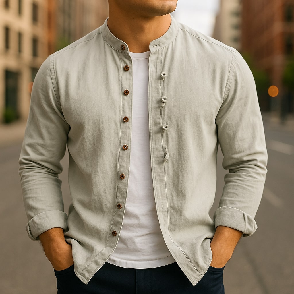 Chemise Hiro en lin et coton